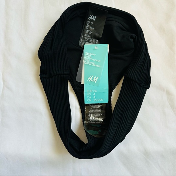 ★ NWT H&M Ribbed Bikini Set - Black ★ - Picture 15 of 17